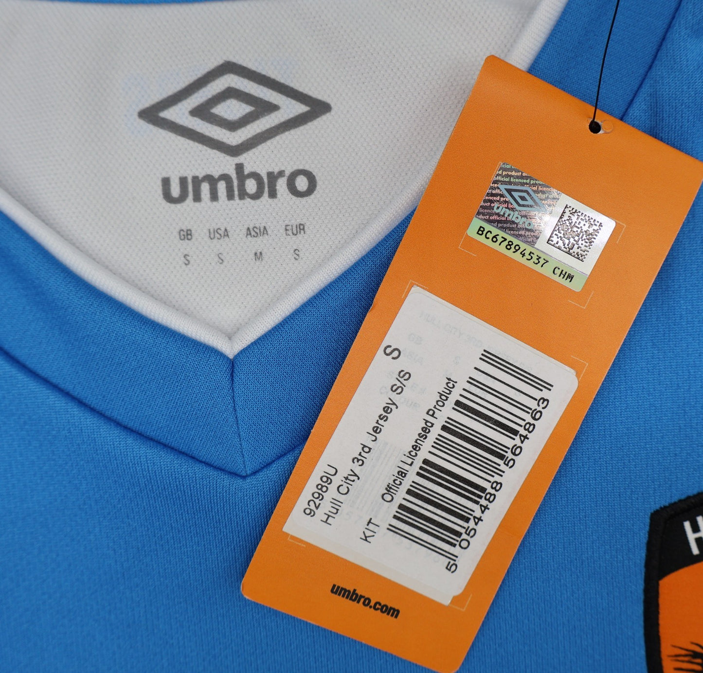 BNWT 2020 2021 HULL CITY 3RD UMBRO FOOTBALL MAYER 22 SHIRT MEN'S SMALL