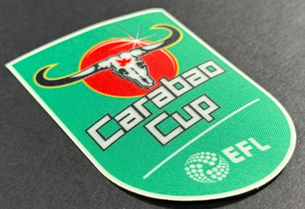 2020 / 2022 EFL CARABAO CUP SLEEVE PATCH PLAYER SIZE OFFICIAL SPORTING ID 90MM