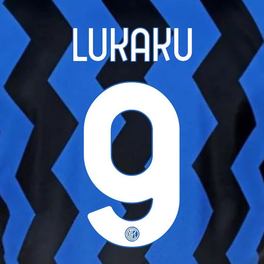 2020 2021 INTER MILAN OFFICIAL HOME LUKAKU 9 PLAYER SIZE NAMESET