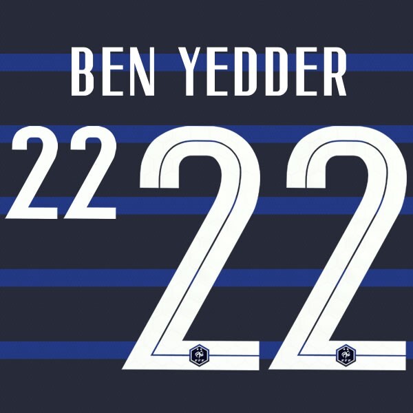 FRANCE 2020 2021 OFFICIAL BEN YEDDER 22 HOME PLAYER SIZE NAMESET