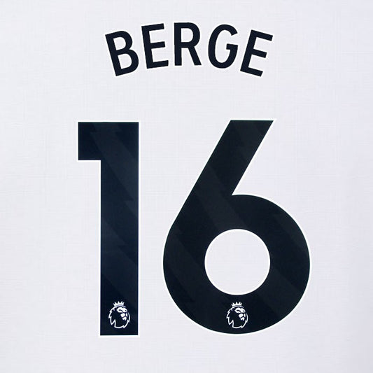 2024 2025 OFFICIAL FULHAM AVERY DENNISON BERGE 16 HOME PLAYER SIZE NAMESET