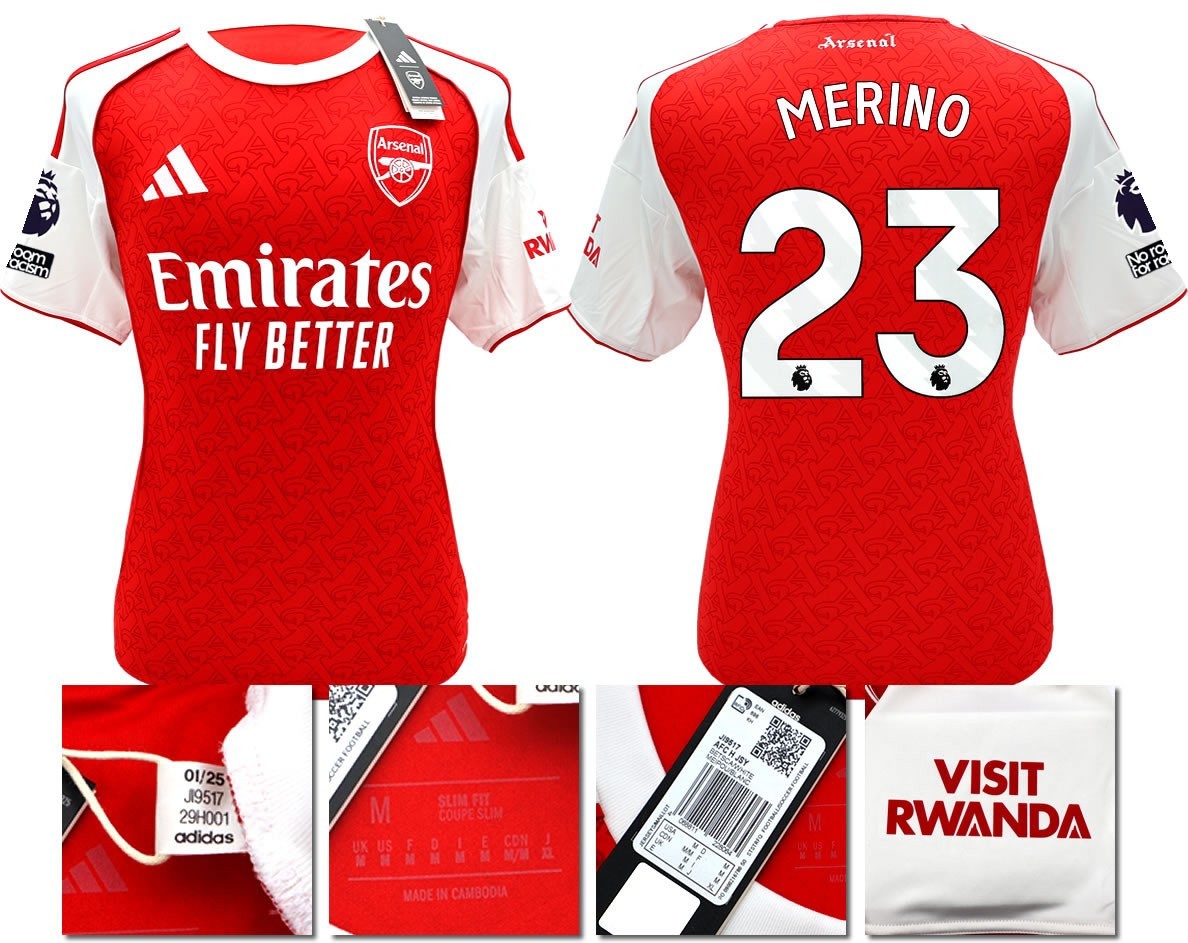 BNWT 2025/2026 ARSENAL F.C. ADIDAS HOME SHIRT MERINO 23