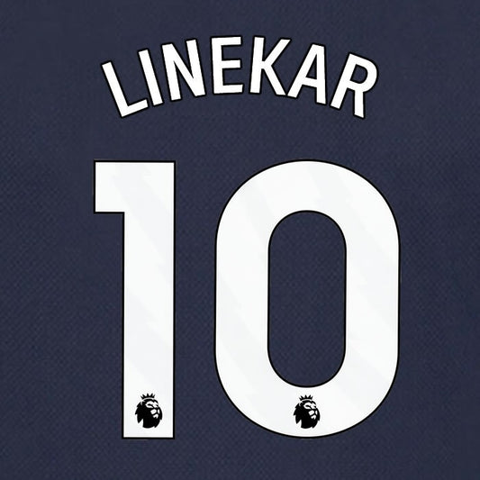 SPURS 2023 2024 LINEKAR 10 AVERY DENNISON WHITE AWAY PLAYER SIZE NAME SET