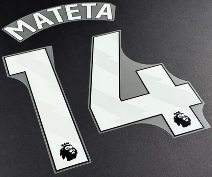 2024 2025 OFFICIAL CRYSTAL PALACE MATETA 14 WHITE HOME PLAYER SIZE NAMESET