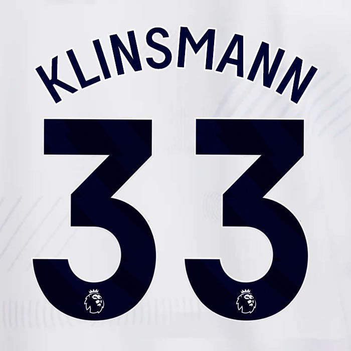 SPURS 2023 2024 KLINSMANN 33 BLUE HOME AWAY PLAYER SIZE NAME SET