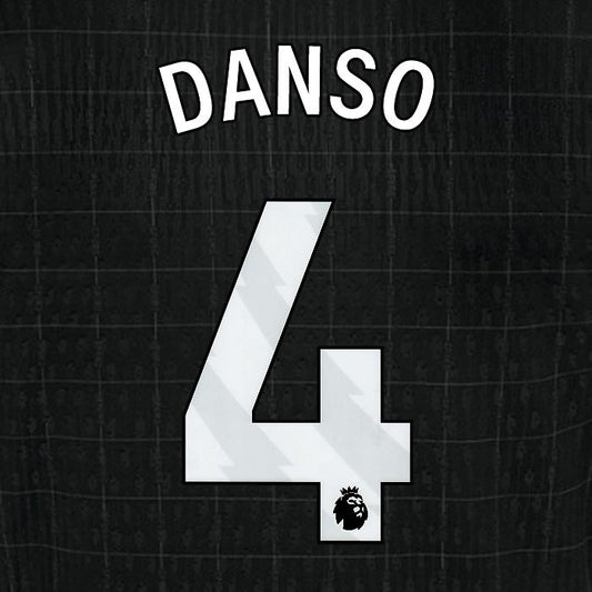 2025 2026 TOTTENHAM DANSO 4 WHITE AWAY PLAYER SIZE NAME SET