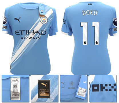 BNWT 2025 2026 MAN CITY PUMA HOME DOKU 11 FOOTBALL SHIRT