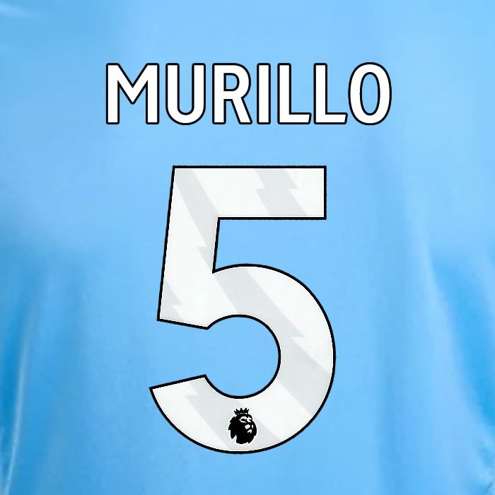 2024 2025 OFFICIAL NOTTINGHAM MURILLO 5 WHITE 3RD PLAYER SIZE NAMESET