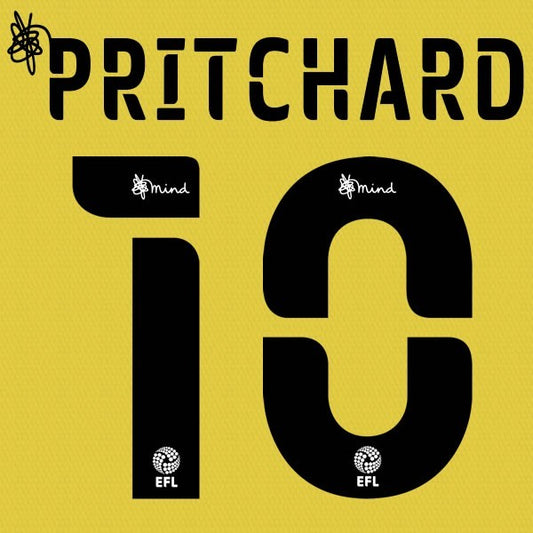 HUDDERSFIELD 2020 2021 OFFICIAL PRITCHARD 10 3RD PLAYER SIZE NAME SET
