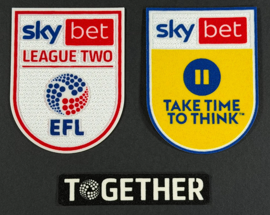 22 23 EFL SKY BET CHAMPIONSHIP OFFICIAL LEAGUE TWO SLEEVE PATCH SET