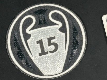 REAL MADRID 15 X  SLEEVE PATCH + PLAYER ISSUE UEFA FOUNDATION PATCH OFFICIAL