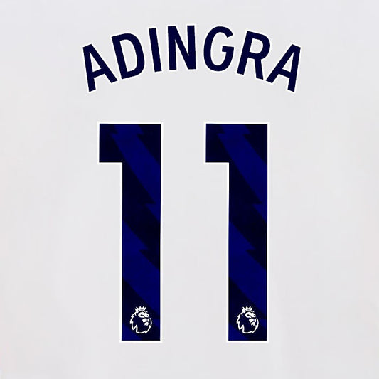 2024 2025 OFFICIAL BRIGHTON ESTUPINAN 30 HOME BLUE PLAYER SIZE NAMESET