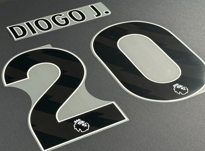 2024 2025 OFFICIAL LIVERPOOL DIOGO J. 20 BLACK PLAYER SIZE NAMESET 250MM