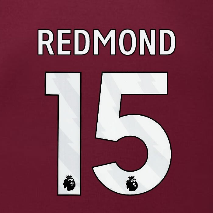 2023 2024 BURNLEY REDMOND 15 OFFICIAL WHITE HOME PLAYER SIZE NAMESET
