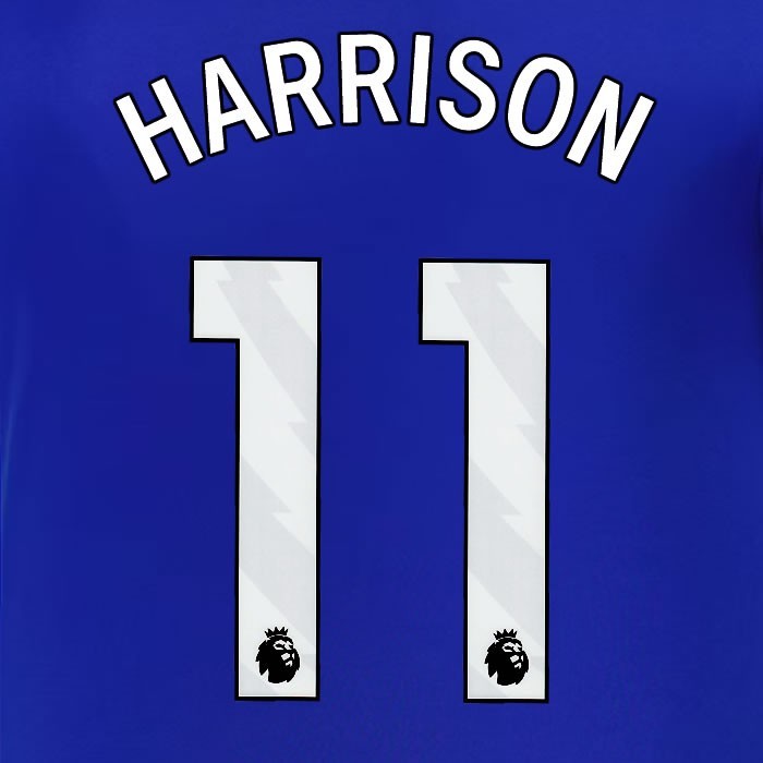 2024 2025 EVERTON HARRISON 11 OFFICIAL WHITE HOME PLAYER SIZE NAMESET