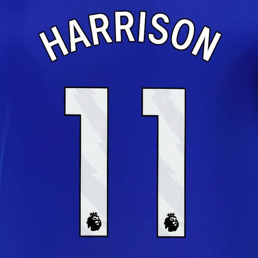 2024 2025 EVERTON HARRISON 11 OFFICIAL WHITE HOME PLAYER SIZE NAMESET