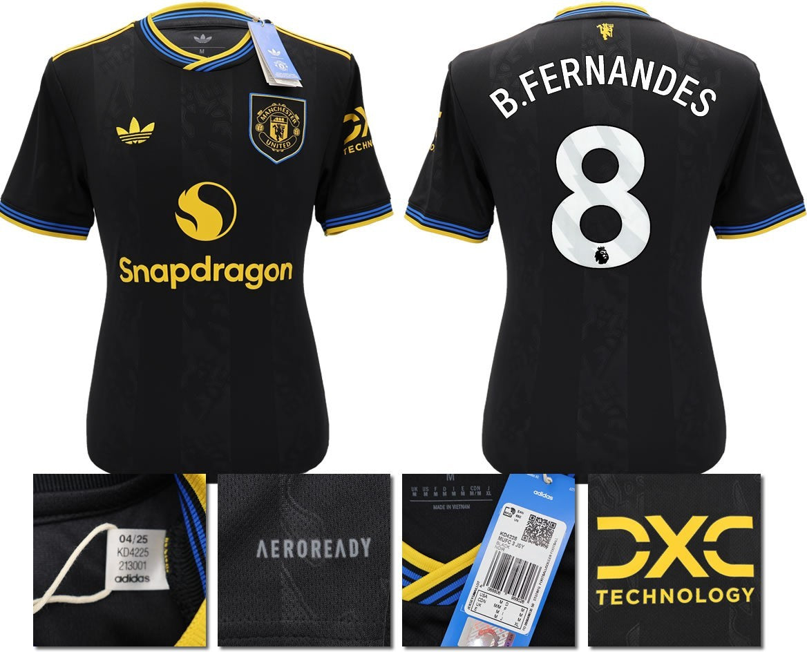 BNWT 2025 2026 MANCHESTER UNITED ADIDAS 3RD SHIRT B. FERNANDES 8