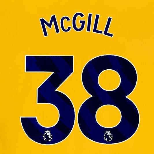 2025 2026 OFFICIAL BRIGHTON McGILL 38 3RD BLUE PLAYER SIZE NAMESET