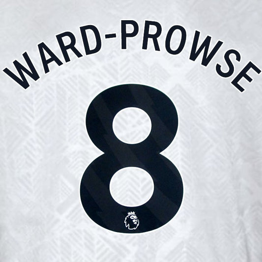 2024 2025 WEST HAM WARD PROWSE 8 OFFICIAL 3RD BLACK PLAYER SIZE NAMESET