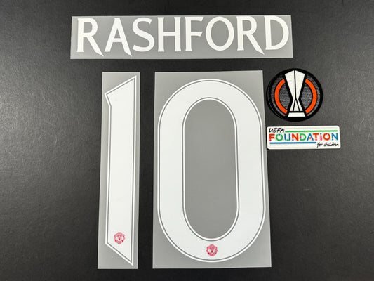 2024 2025 OFFICIAL MAN UNITED RASHFORD 10 EUROPA CUP PLAYER SIZE SET
