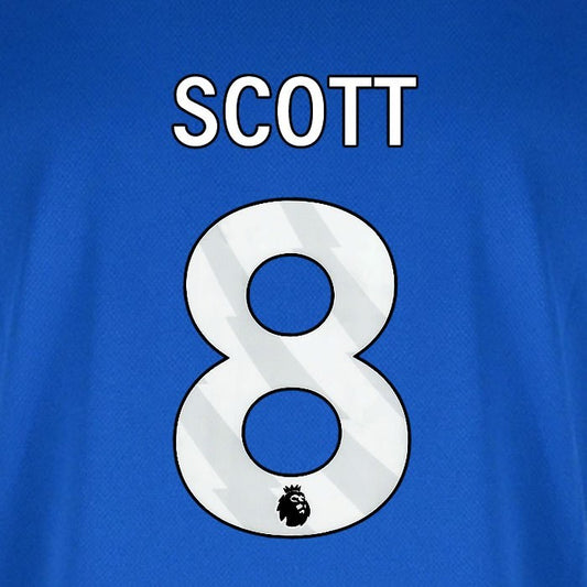 2025 2026 BOURNEMOUTH SCOTT 8 WHITE AWAY PLAYER SIZE NAME SET
