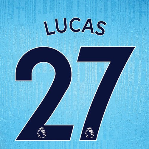TOTTENHAM 2019-23 LUCAS 27 OFFICIAL AVERY DENNISON NAVY PLAYER SIZE NAME SET