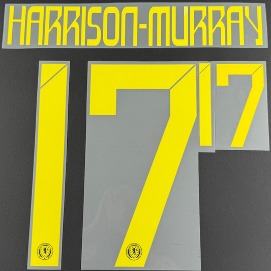 SCOTLAND 2024-2025 OFFICIAL SPORTING ID HARRISON-MURRAY 17 HOME NAME SET