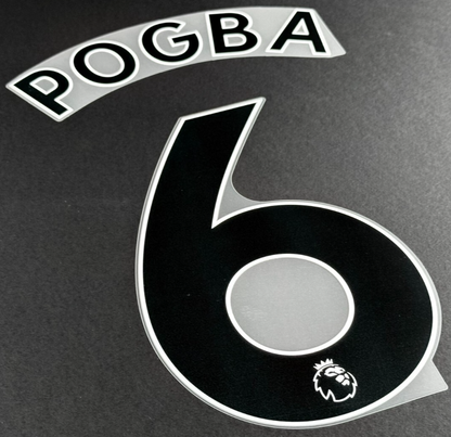 MAN UTD 2019/2023 POGBA 6 OFFICIAL AVERY DENNISON BLACK PLAYER SIZE NAME SET
