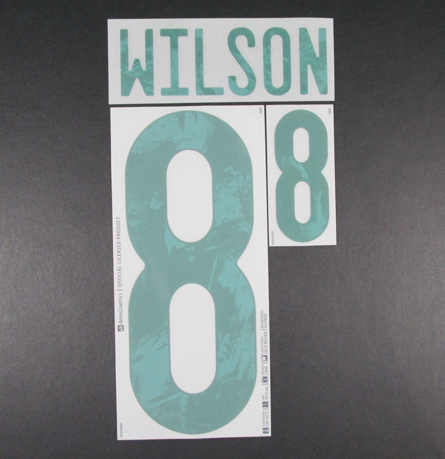 WALES 2020 2021 OFFICIAL DekoGraphics WILSON 8 AWAY GREEN PLAYER SIZE NAMESET