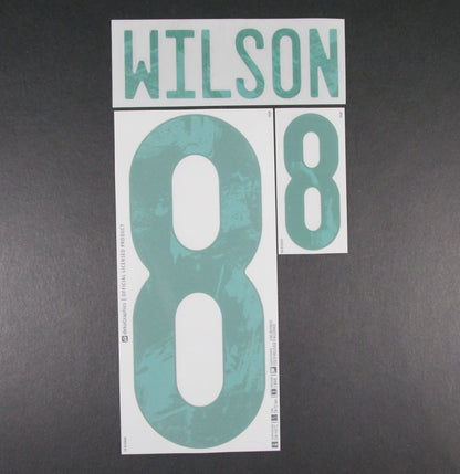 WALES 2020 2021 OFFICIAL DekoGraphics WILSON 8 AWAY GREEN PLAYER SIZE NAMESET