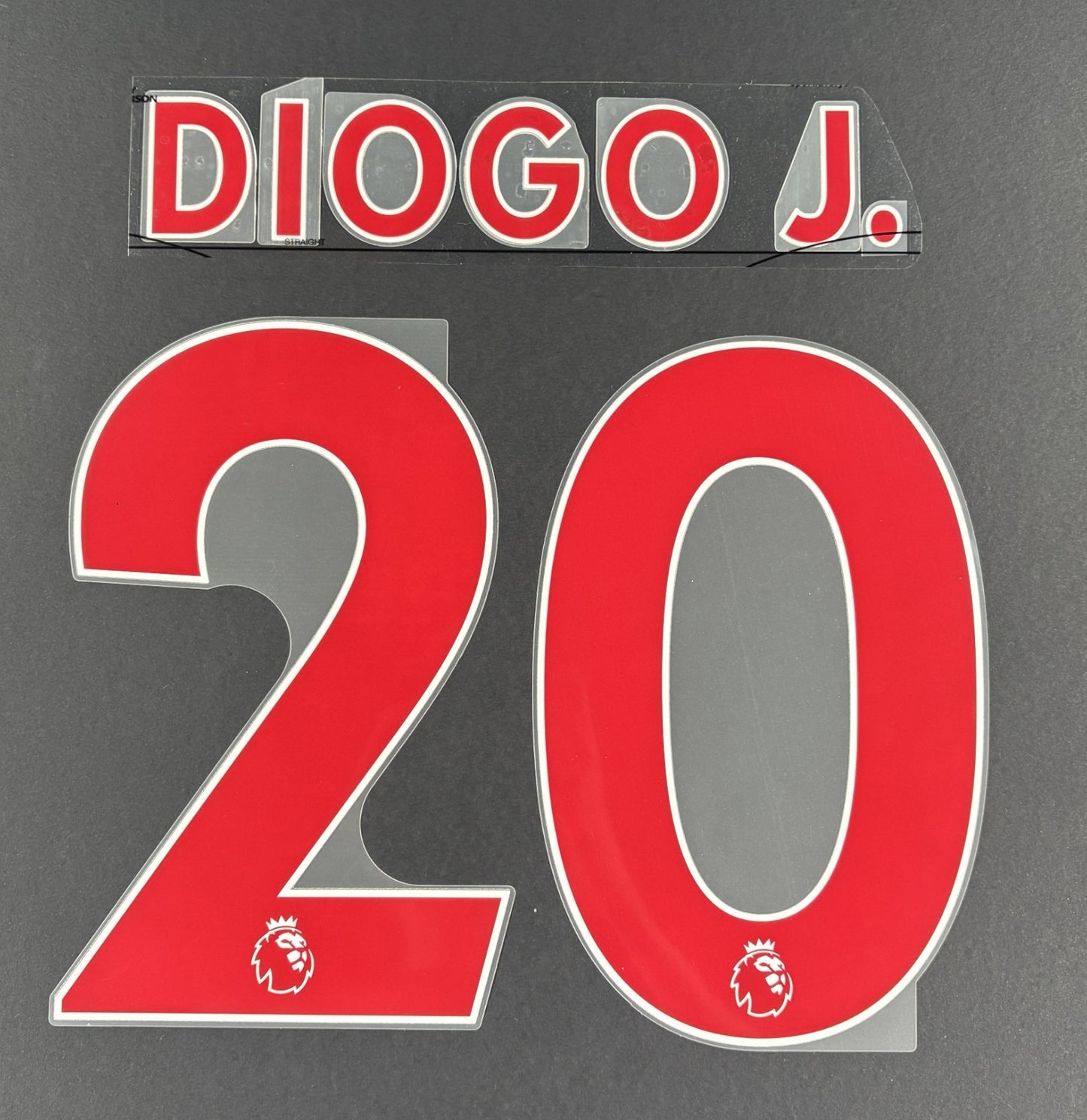 2021 / 2022 OFFICIAL LIVERPOOL DIOGO J. 20 RED PLAYER SIZE NAMESET