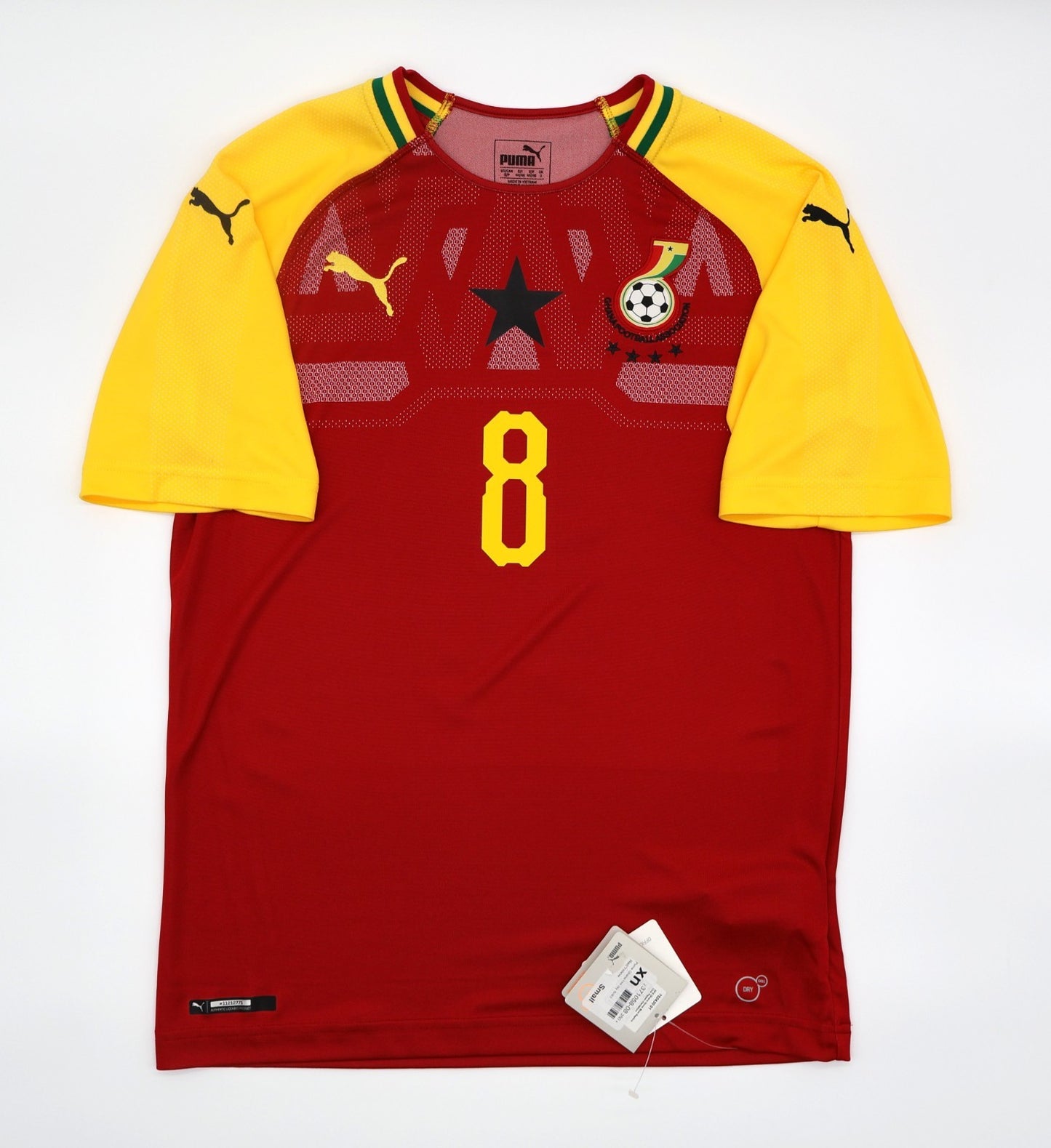 BRAND NEW PUMA GHANA 2018 2019 ESSIEN 8 HOME FOOTBALL SHIRT MEN'S SMALL