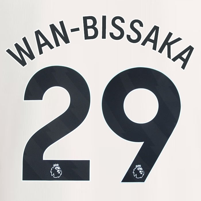 2023 2024 MANCHESTER UNITED WAN BISSAKA 29 3rd BLACK PLAYER SIZE NAMESET