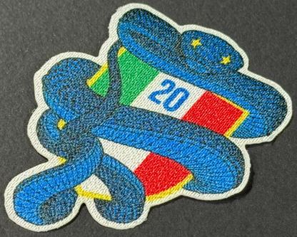 24 25 INTER MILAN COMMEMORATIVE PATCH 20th ANNIVERSARY SNAKE ( SCUDETTO) 80MM