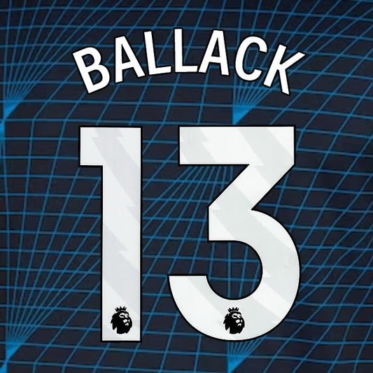 2023 2024 OFFICIAL CHELSEA BALLACK 13 WHITE AWAY PLAYER SIZE NAMESET