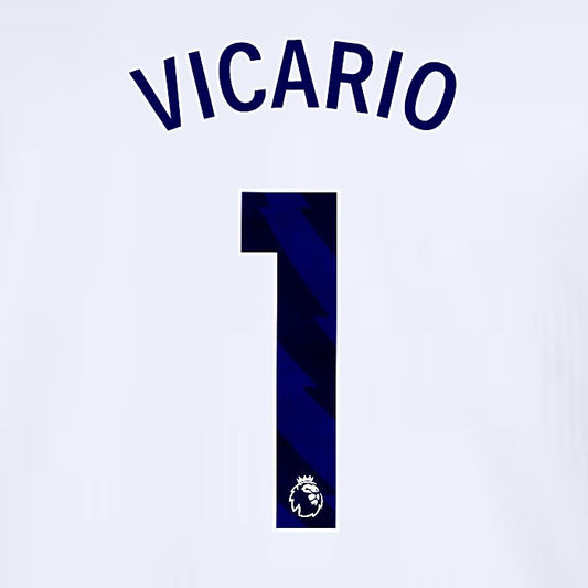 2024 2025 TOTTENHAM VICARIO 1 BLUE HOME PLAYER SIZE NAME SET