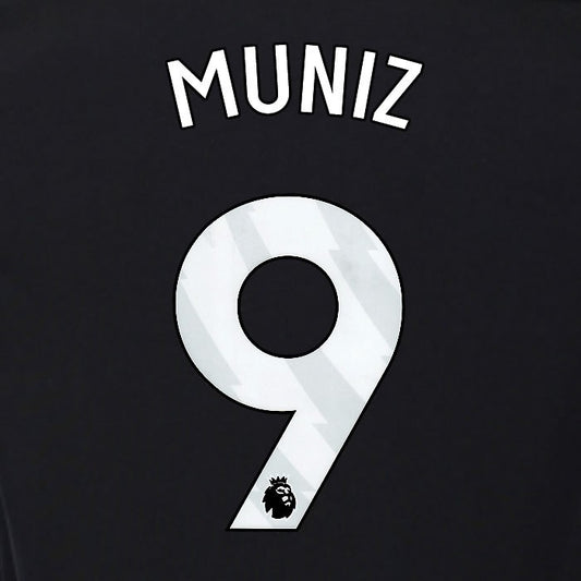 2025 2026 OFFICIAL FULHAM MUNIZ 9 WHITE 3RD PLAYER SIZE NAMESET