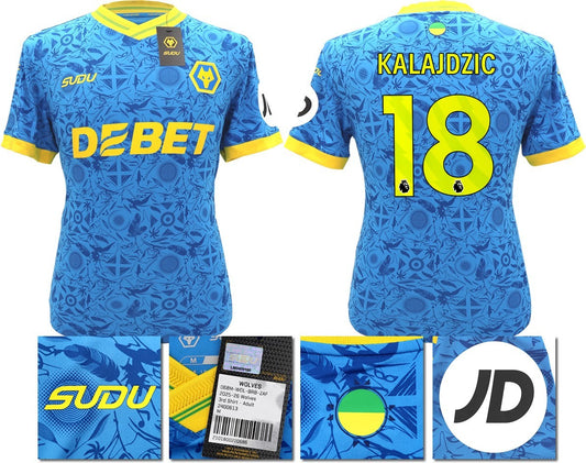 BNWT 2025/2026 WOLVES F.C.  SUDU THIRD SHIRT KALAJDZIC 18