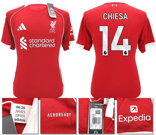 BNWT 2025 2026 LIVERPOOL ADIDAS HOME SHIRT CHIESA 14 MEN'S