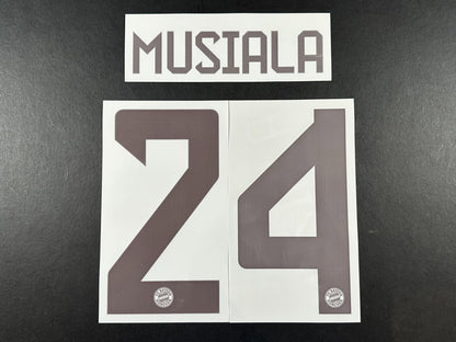 2024 2025 OFFICIAL BAYERN MUNICH MUSIALA 24 HOME DARK RED PLAYER SIZE NAMESET