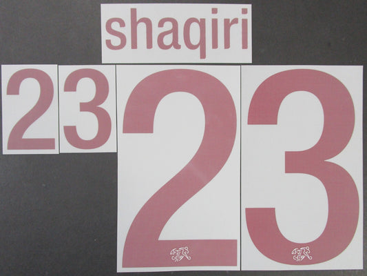 SWITZERLAND 2020 2021 OFFICIAL SHAQIRI 23 AWAY PLAYER SIZE NAMESET