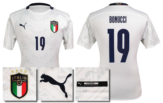 BNWT 2020 2021 ITALY AWAY PUMA FOOTBALL SHIRT BONUCCI 19 MENS MEDIUM