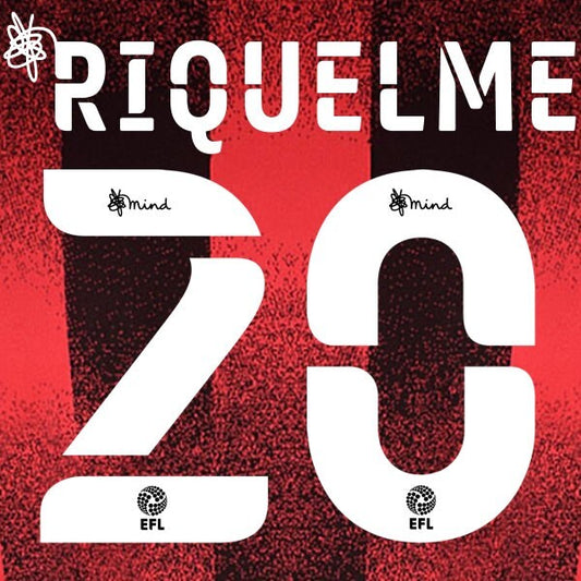 BOURNEMOUTH 2020 2021 OFFICIAL RIQUELME 20 ELMS UK HOME PLAYER SIZE NAME SET