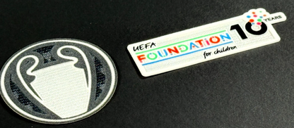 25 / 26 UEL TITLEHOLDER  SLEEVE PATCH + 10 YEARS UEFA FOUNDATION PATCH OFFICIAL