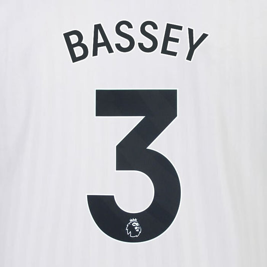 2023 2024 OFFICIAL FULHAM AVERY DENNISON BASSEY 3 HOME PLAYER SIZE NAMESET