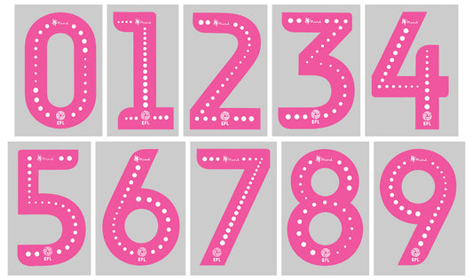 2019 2020 OFFICIAL EFL FOOTBALL LEAGUE PINK PLAYER SIZE MIND SHIRT NUMBERS