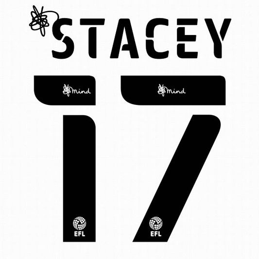 BOURNEMOUTH 2020 2021 OFFICIAL STACEY 17 ELMS 3RD PLAYER SIZE NAME SET