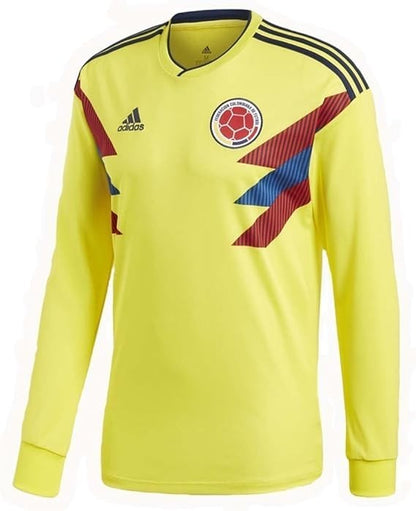 BRAND NEW ADIDAS COLOMBIA HOME 2018 WORLD CUP LONG SLEEVE SHIRT MEN'S