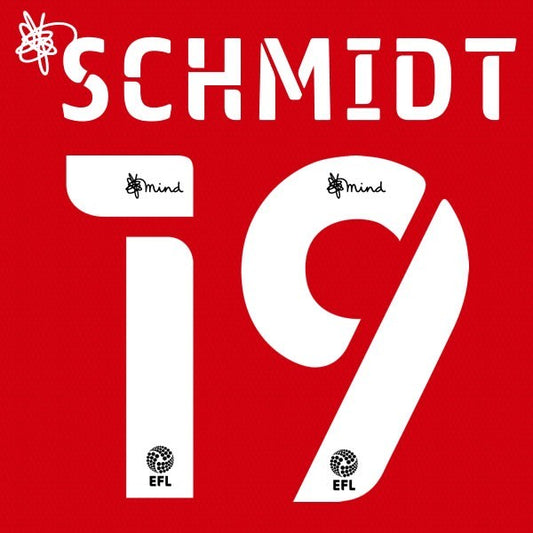 BARNSLEY 2020 2021 OFFICIAL SCHMIDT 19 HOME PLAYER SIZE NAME SET