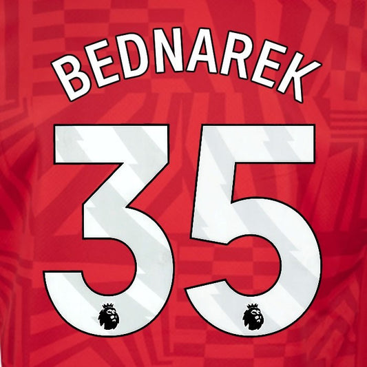 2024 2025 OFFICIAL SOUTHAMPTON BEDNAREK 35 WHITE HOME PLAYER SIZE NAME SET